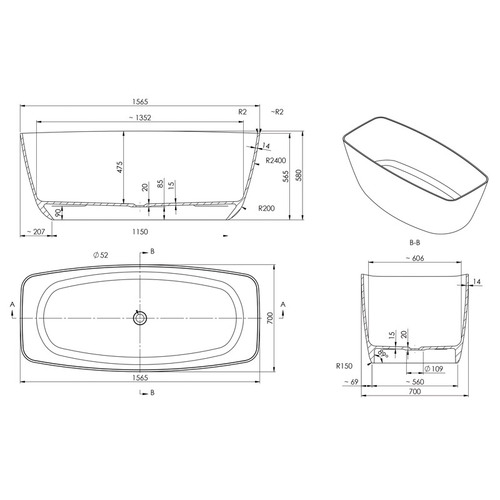 Slumber Marble Bath Tub