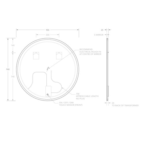 Shine LED Wall Mirror