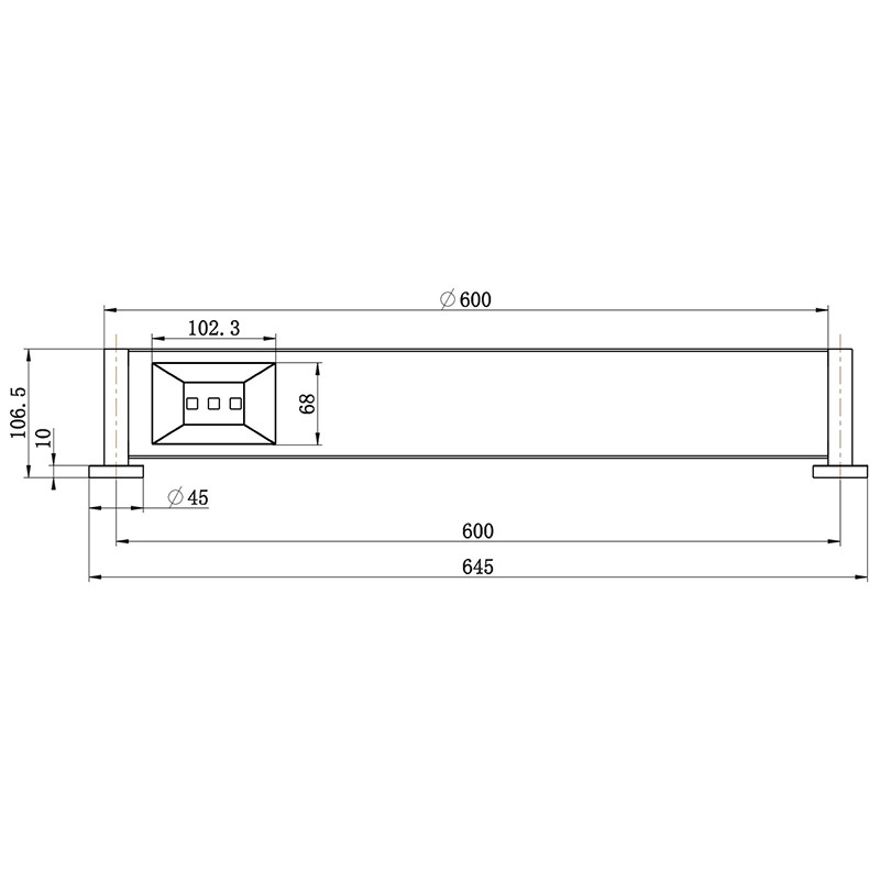Bloom Brass & Steel Bathroom Shelf