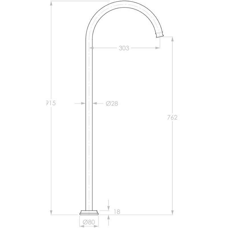 Eternal Floor Mounted Bath Spout