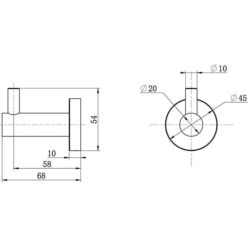 Bloom Brass & Steel Robe Hook