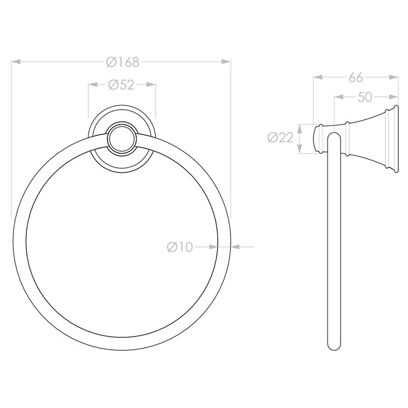 Eternal Brass & Steel Hand Towel Ring