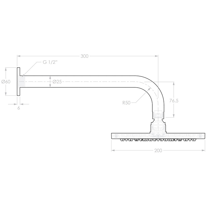 Bloom Round Shower Arm & Shower Head