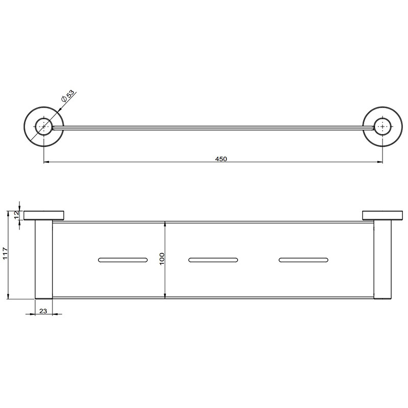 Soul Brass & Steel Bathroom Shelf