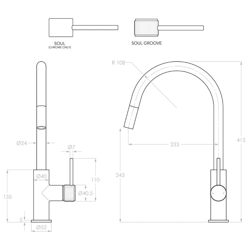Soul Groove Pull-Out Kitchen Mixer
