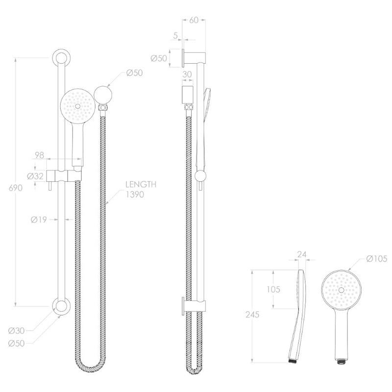 Soul Classic Rail Shower