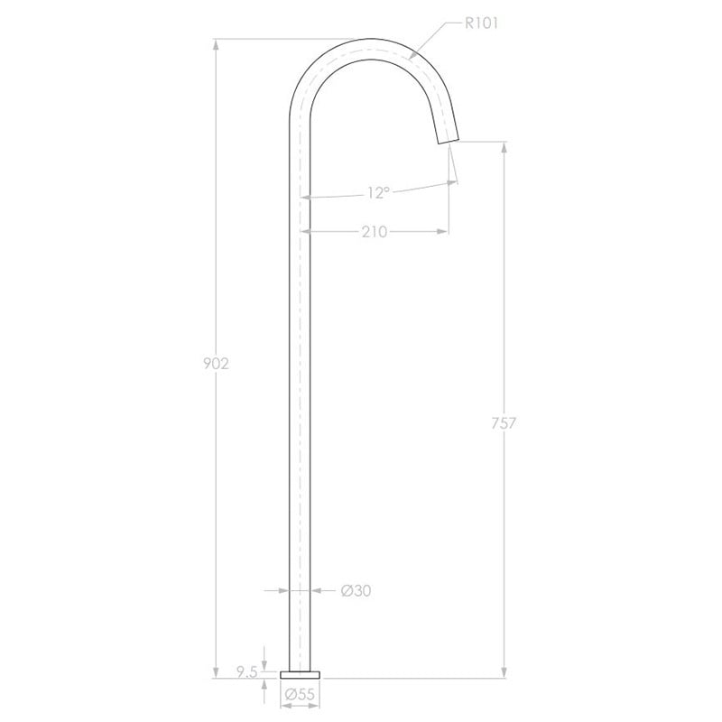 Bloom Floor Mounted Bath Spout