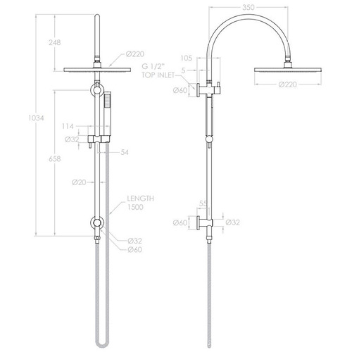 Soul Gooseneck Twin Shower
