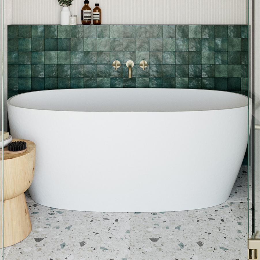 Submerge Marble Oval Freestanding Bath