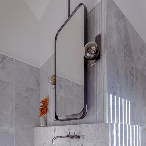 Allegra Steel Framed Rectangle Mirror