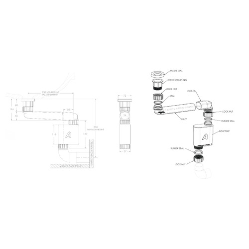 Clifton 900mm Wall Hung Single Vanity