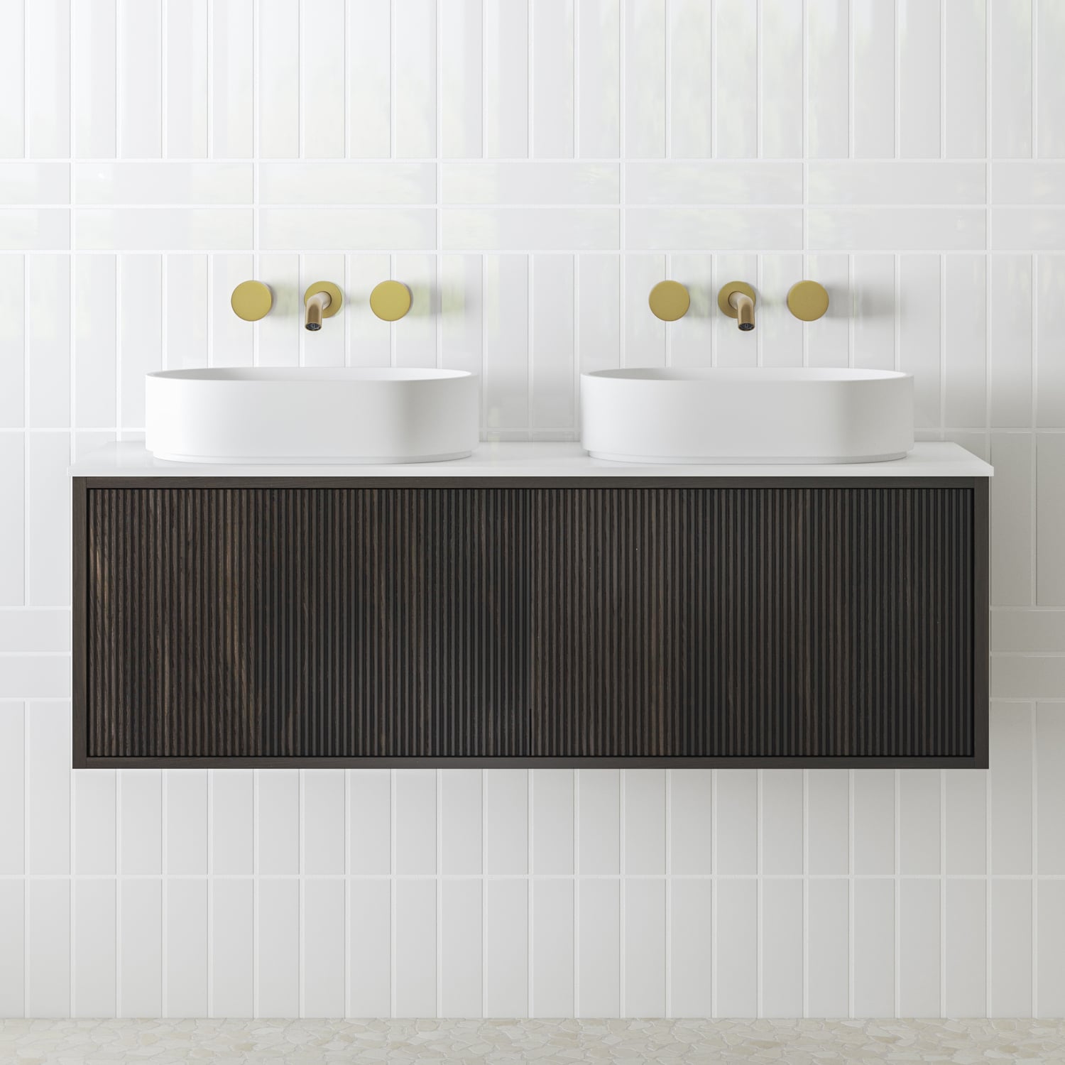 Clifton Ensuite 1200mm Wall Hung Double Vanity