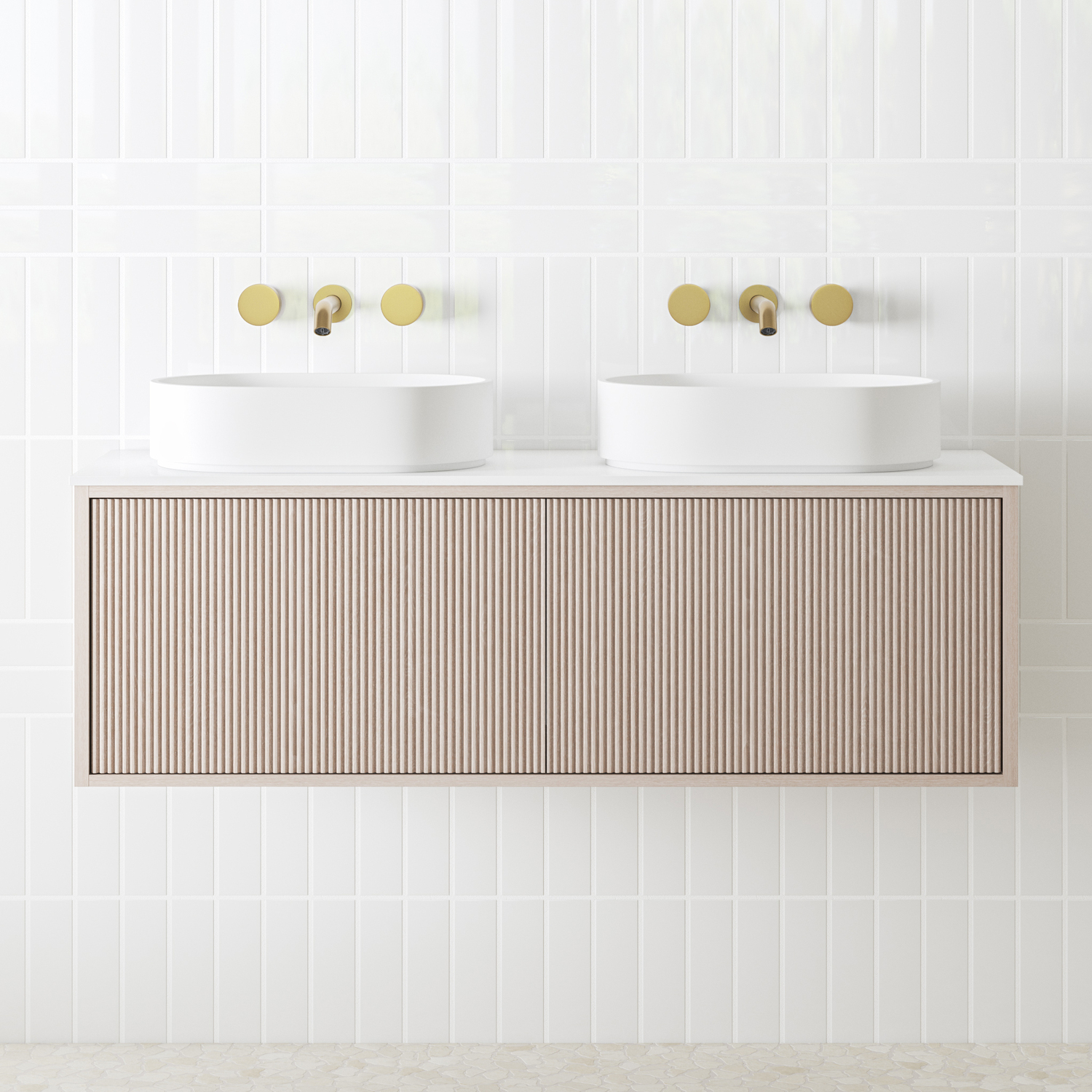 Clifton Ensuite 1200mm Wall Hung Double Vanity