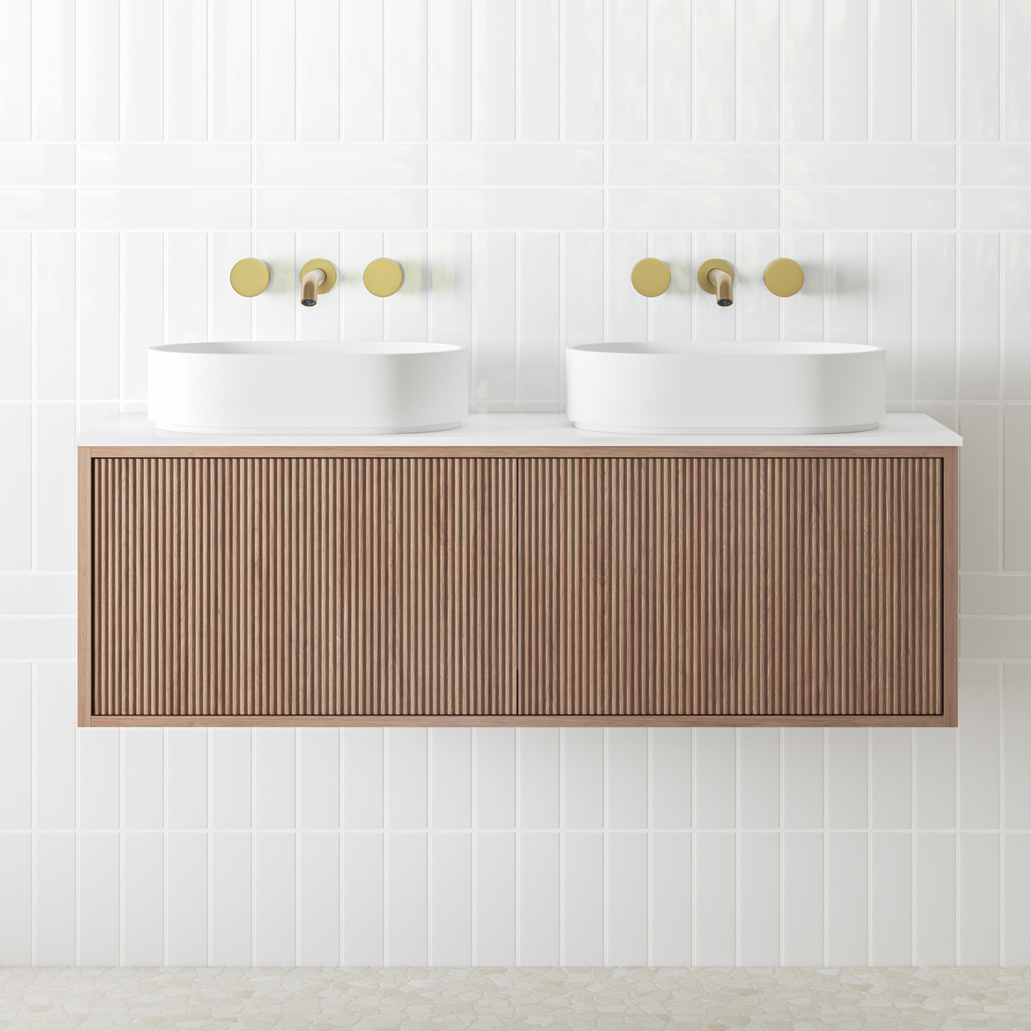 Clifton Ensuite 1200mm Wall Hung Double Vanity