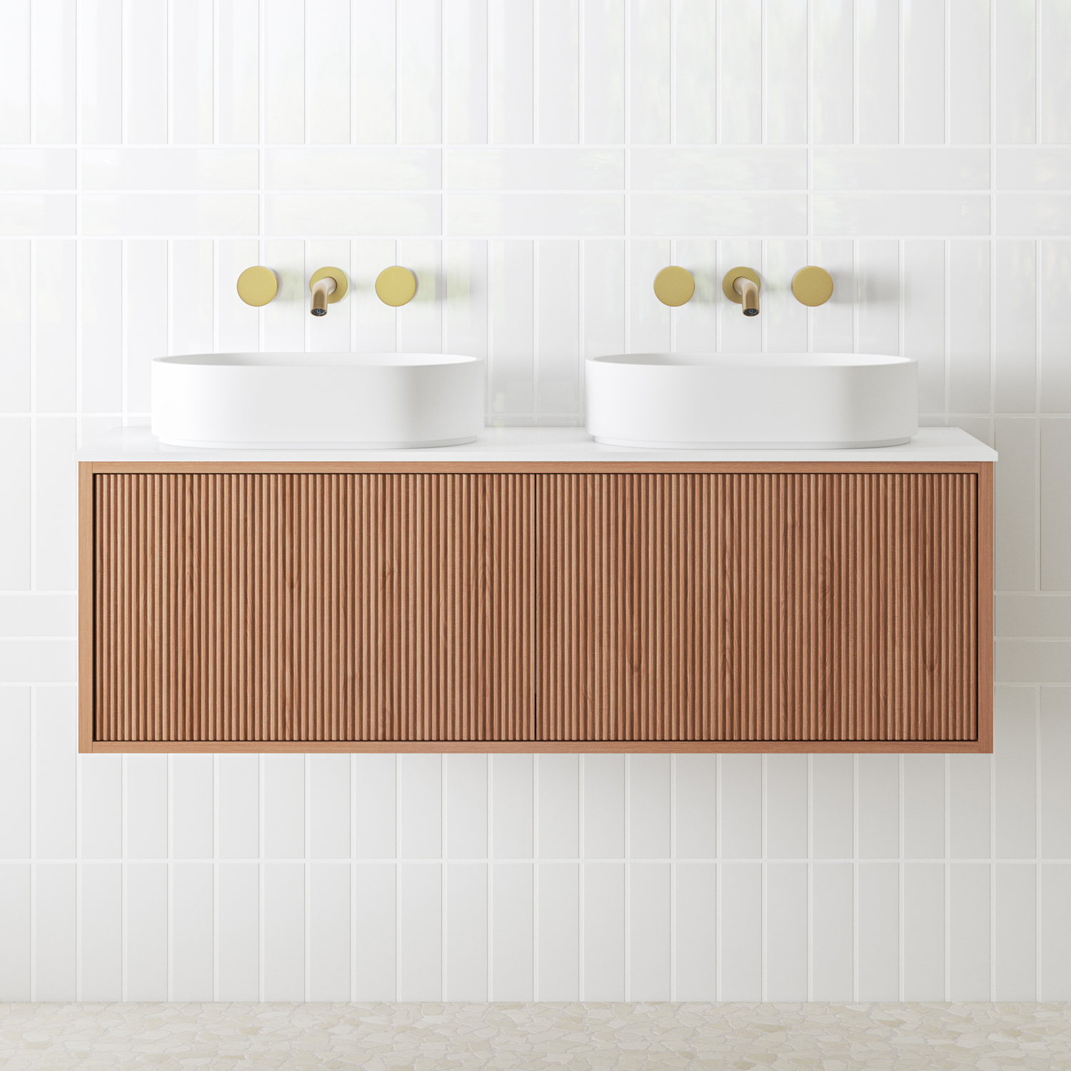 Clifton Ensuite 1200mm Wall Hung Double Vanity