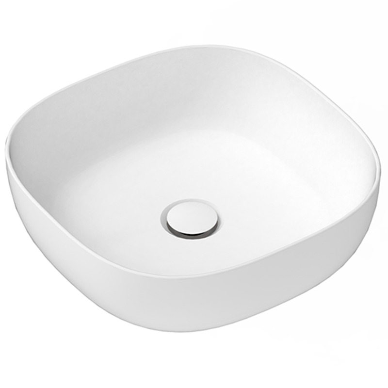 Glam 400mm Square Ceramic Above Counter Basin