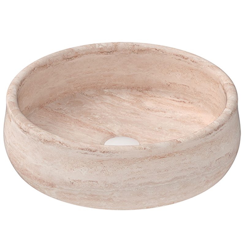 Arlo 400mm Round Travertine Above Counter Basin
