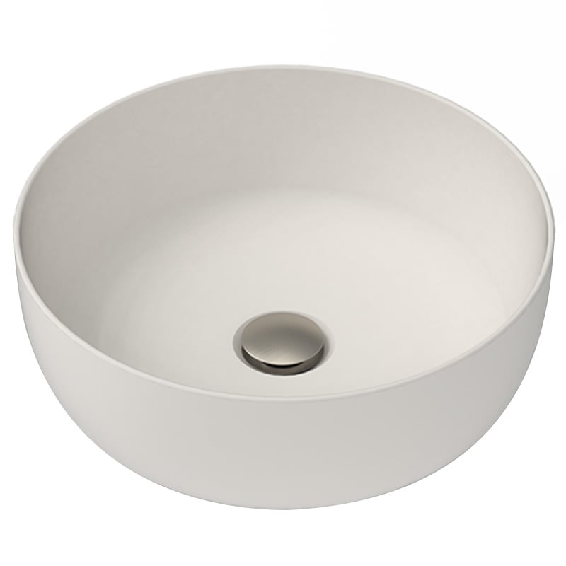 Glam 390mm Round Ceramic Above Counter Basin