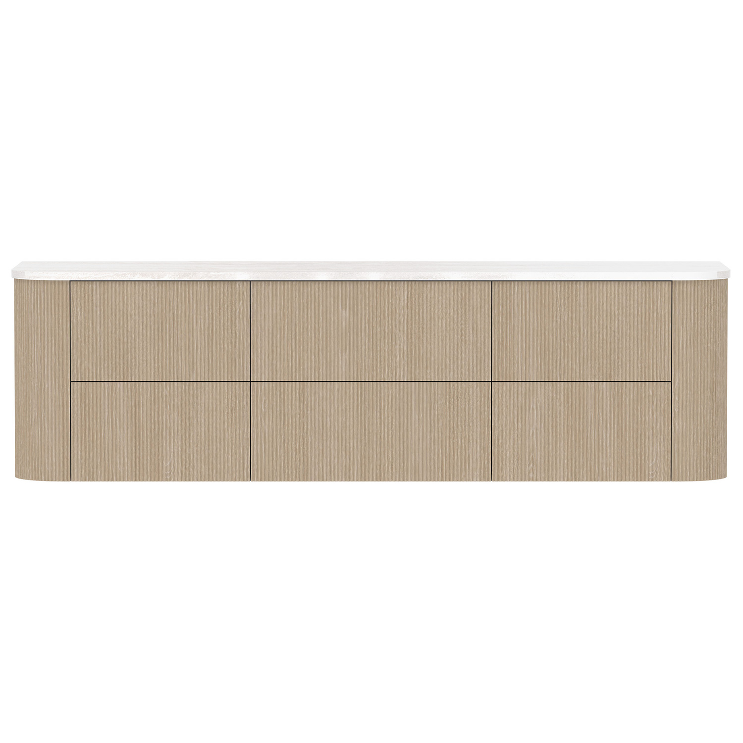 Thirroul 1800mm Wall Hung Double Vanity with Solid Surface Countertop