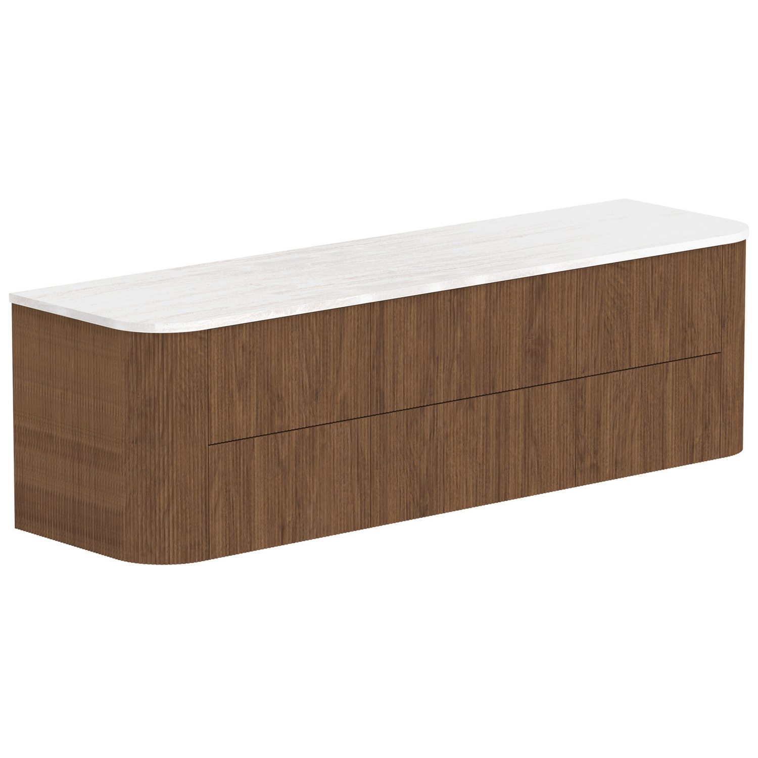 Thirroul 1800mm Wall Hung Double Vanity with Solid Surface Countertop