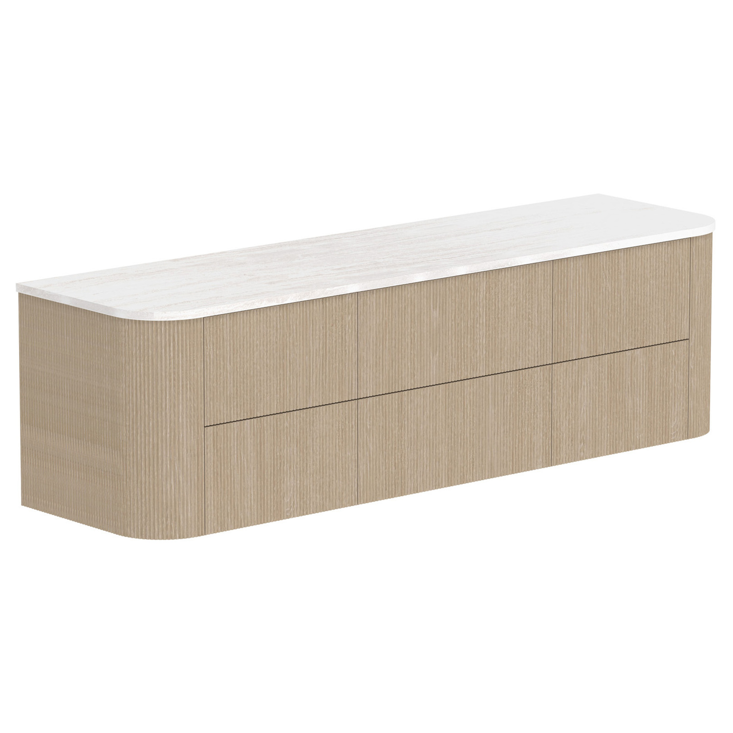Thirroul 1800mm Wall Hung Double Vanity with Solid Surface Countertop