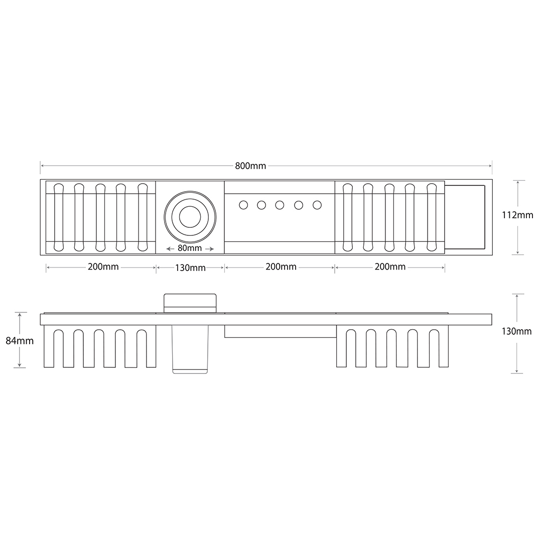 Empire 800mm Solid Brass Shower Shelf
