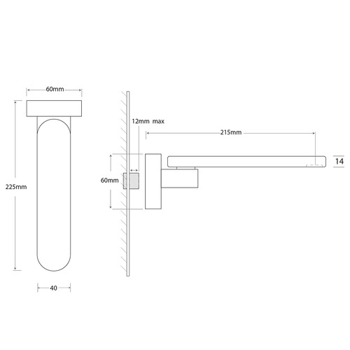 Cosmopolitan 215mm Brushed Nickel Swivel Bath Spout