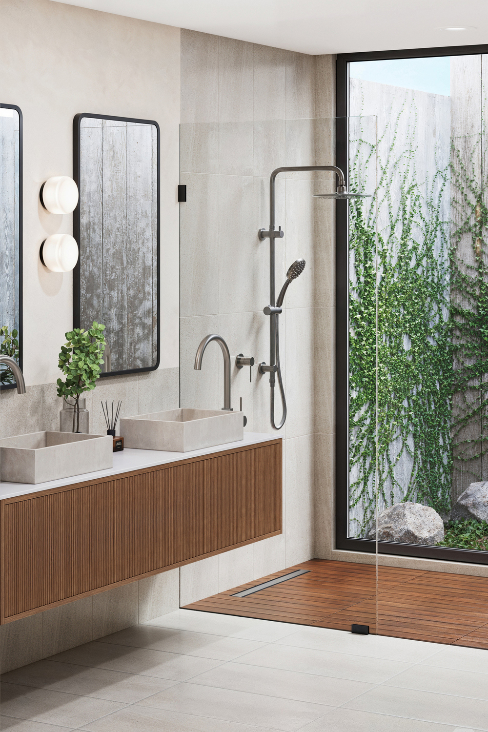 Clifton Ensuite 1200mm Wall Hung Double Vanity