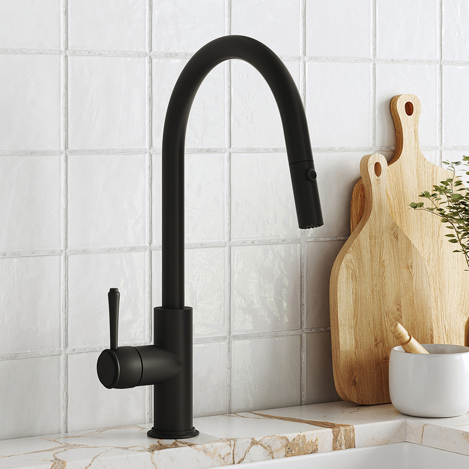 Eternal Brass Pull-Out Kitchen Mixer