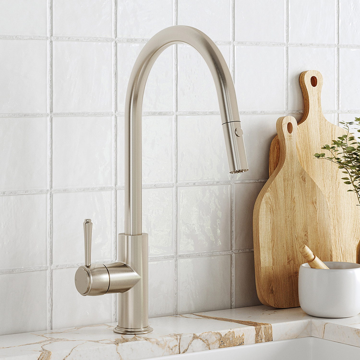 Eternal Brass Pull-Out Kitchen Mixer