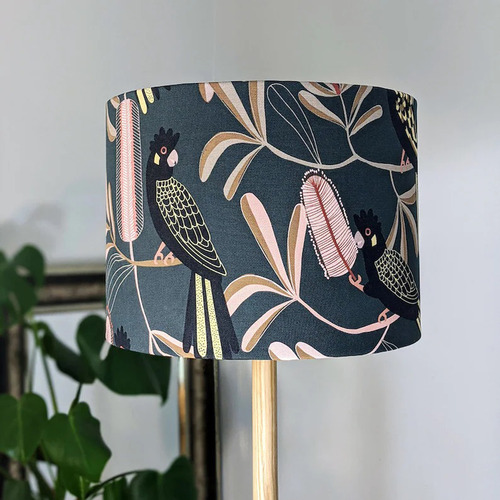 EmotiveCollection Yellow Tailed Black Cockatoo Lamp Shade Temple
