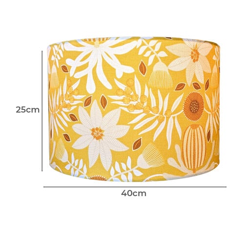 Mustard Wattle Cotton Lamp Shade