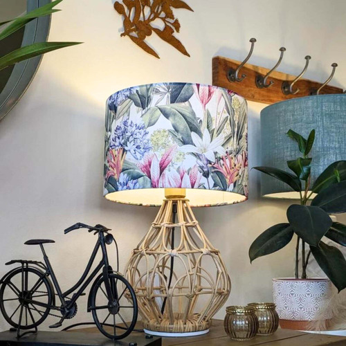Floral Oasis Cotton Canvas Lamp Shade