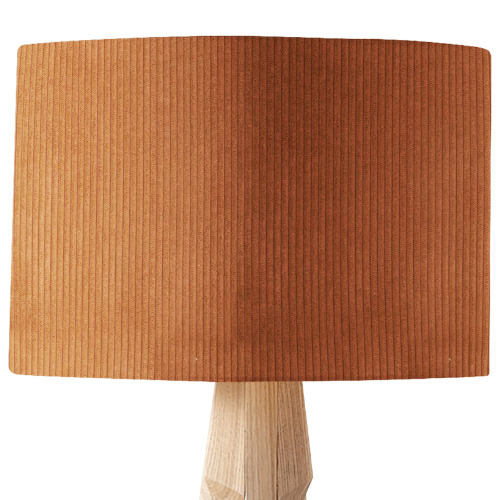 70s Corduroy Lamp Shade