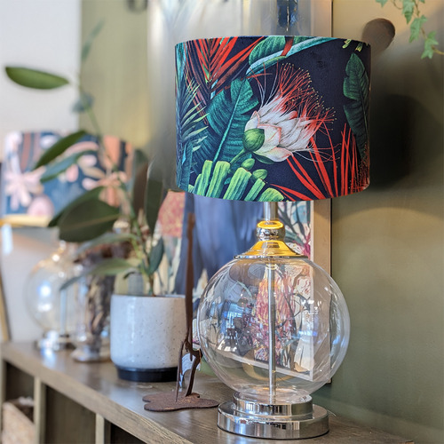 Black Oasis Velvet Lamp Shade
