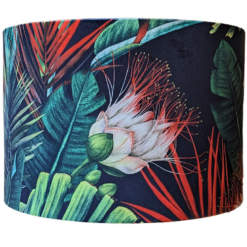 Black Oasis Velvet Lamp Shade