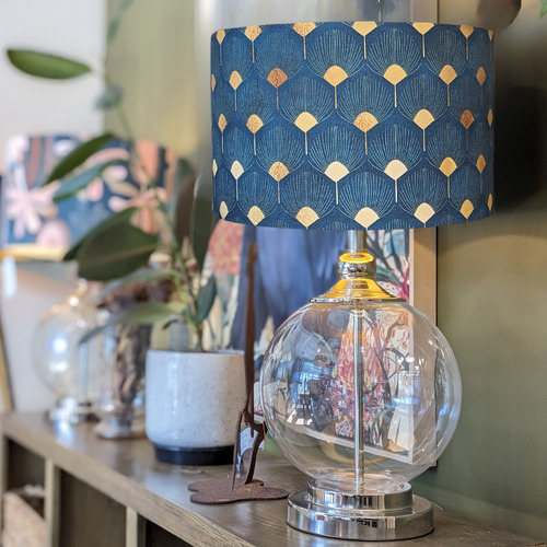 Golden Feathers Cotton Lamp Shade