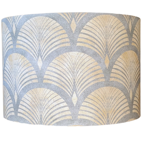 Gold & Grey Fountain Cotton Lamp Shade