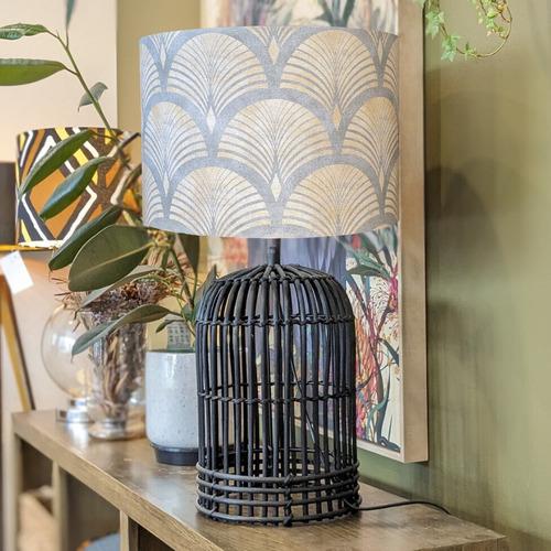Gold & Grey Fountain Cotton Lamp Shade