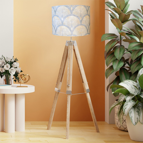 Gold & Grey Fountain Cotton Lamp Shade