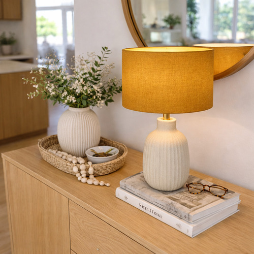 Liberty Dark Mustard Linen Lamp Shade