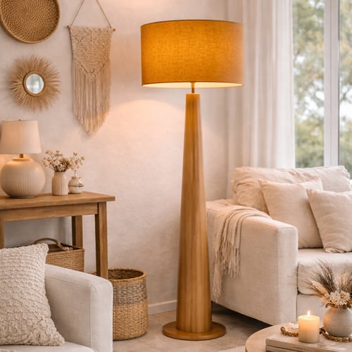 Liberty Dark Mustard Linen Lamp Shade