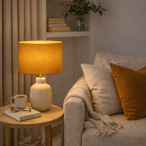 Liberty Dark Mustard Linen Lamp Shade