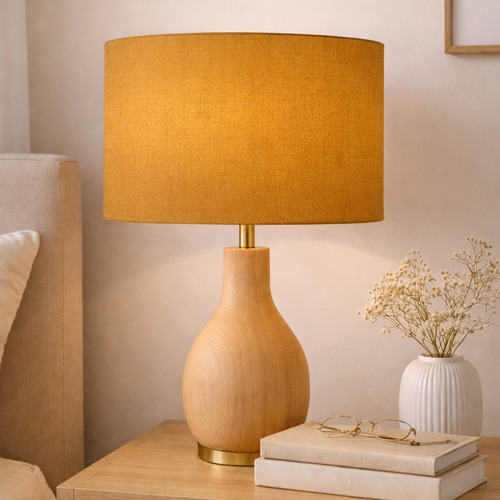 Liberty Dark Mustard Linen Lamp Shade