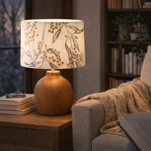 Golden Wattle Linen Lamp Shade
