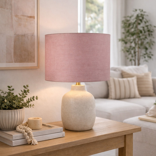 Liberty Pink Linen Lamp Shade