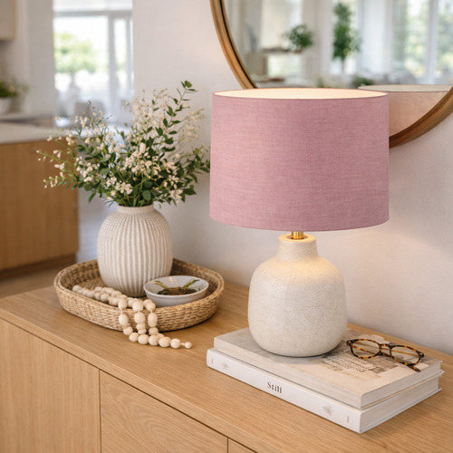 Liberty Pink Linen Lamp Shade