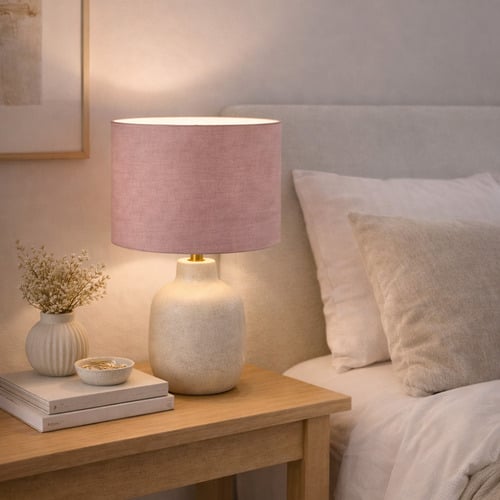 Liberty Pink Linen Lamp Shade