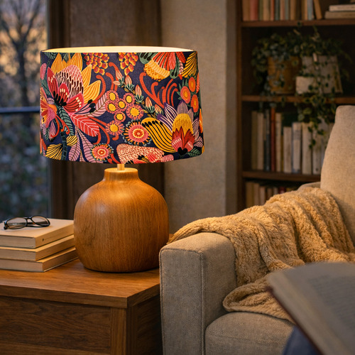 Wild Protea-Kirsten Katz Cotton Lamp Shade