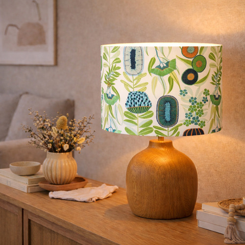 Australiana Green Canvas Lamp Shade